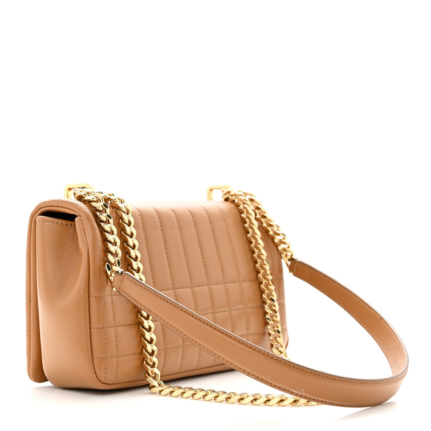 Lambskin Quilted Small Lola Bag Maple Brown