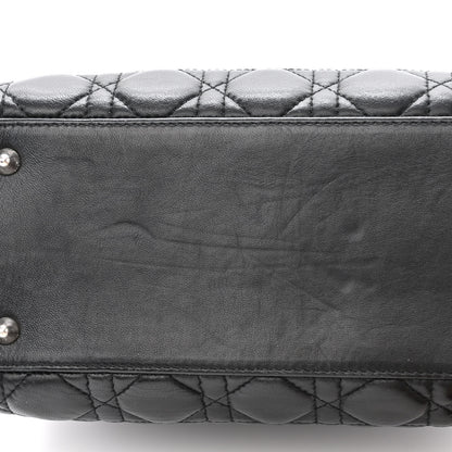 Christian Dior Lambskin Cannage Medium Lady Dior Black 11 of 14