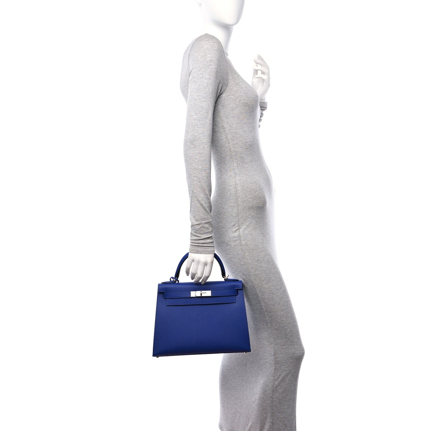 Epsom Kelly Sellier 28 Bleu Electrique