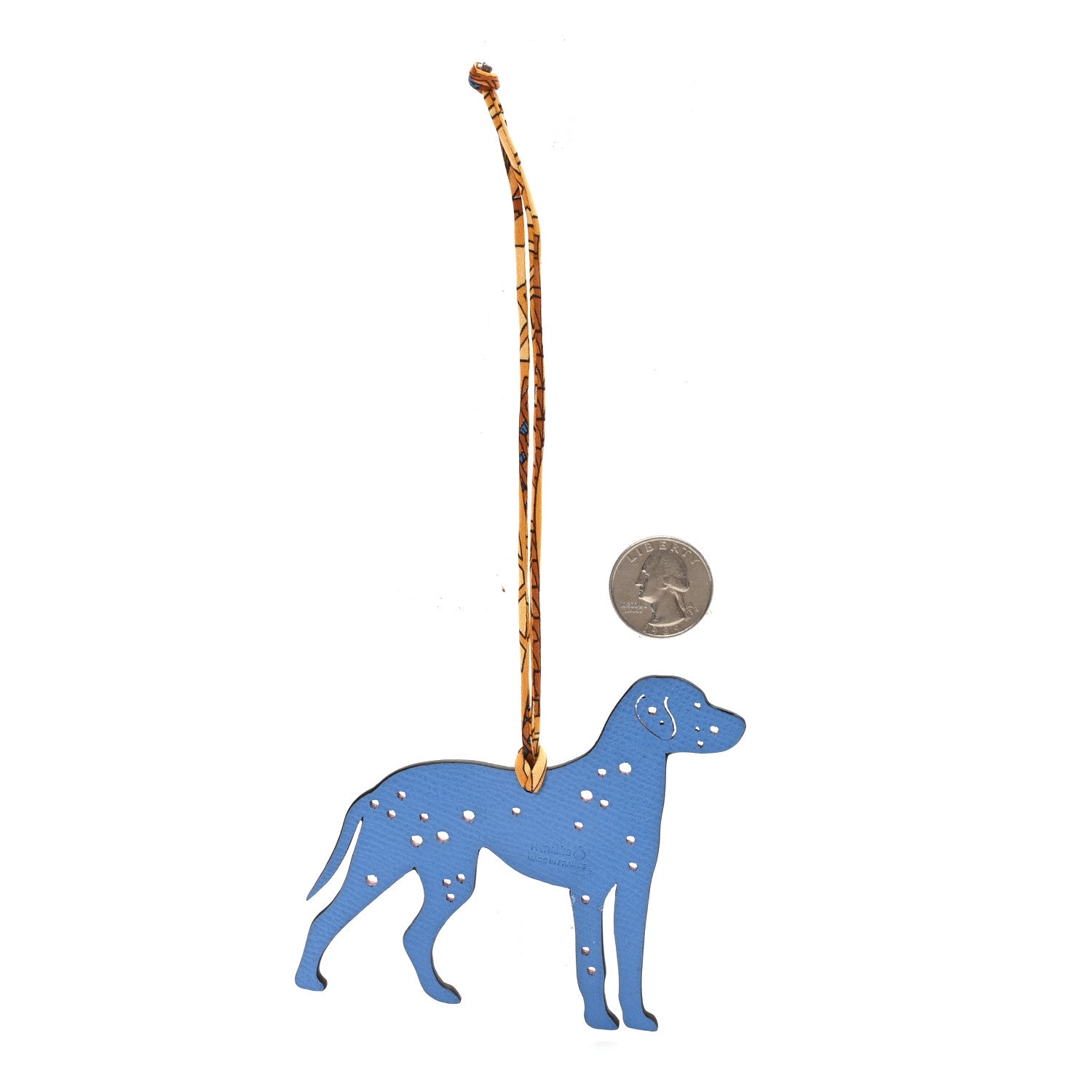 Hermes Togo Epsom Petit H Dalmatian Dog Bag Charm 2 of 3
