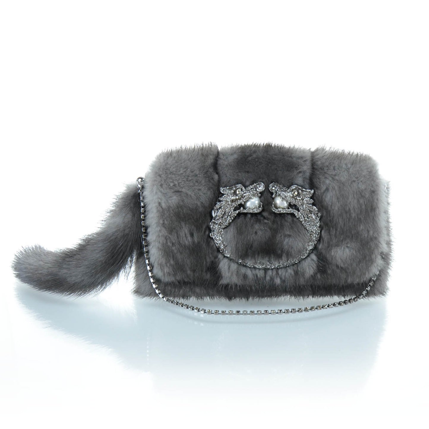 Fox Fur Tom Ford Jeweled Dragon Evening Bag