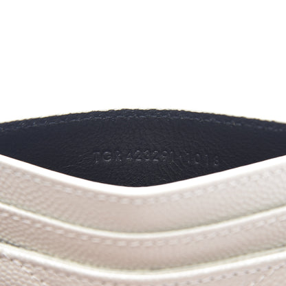 Saint Laurent Grain De Poudre Matelasse Chevron Monogram Credit Card Case Blanc Vintage 7 of 10