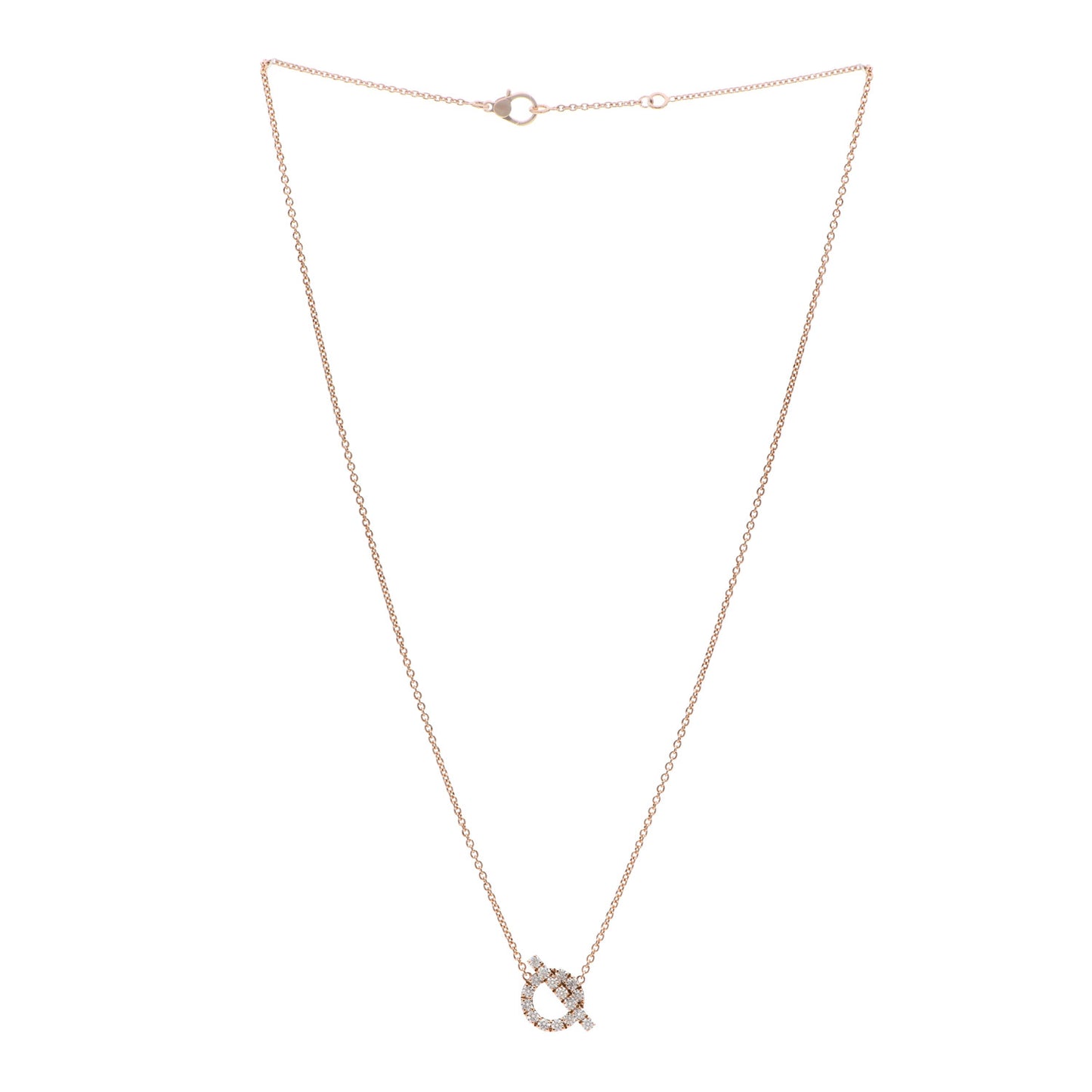 18K Rose Gold Diamond Finesse Pendant Necklace