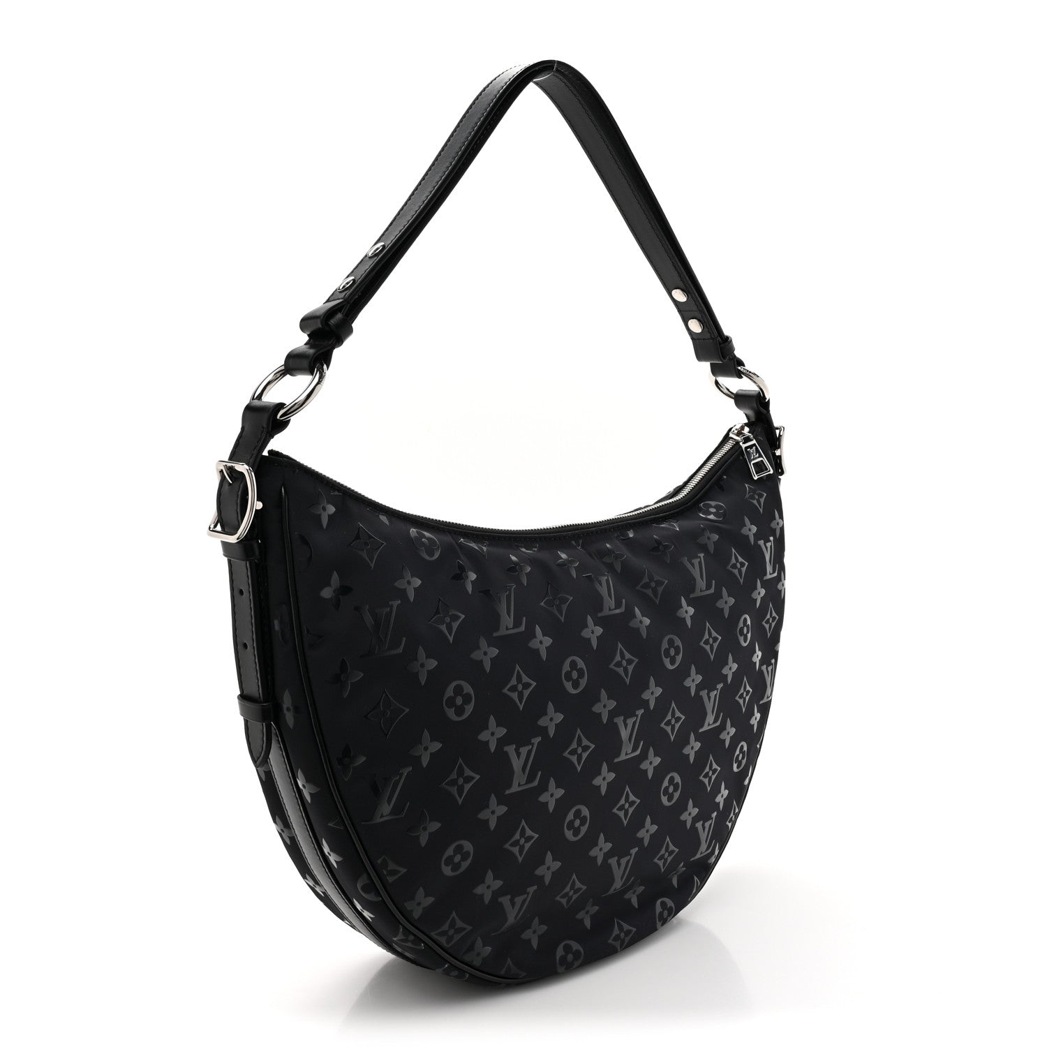 Louis Vuitton Nylon Monogram Loop Pocket Hobo Polar Night 3 of 11