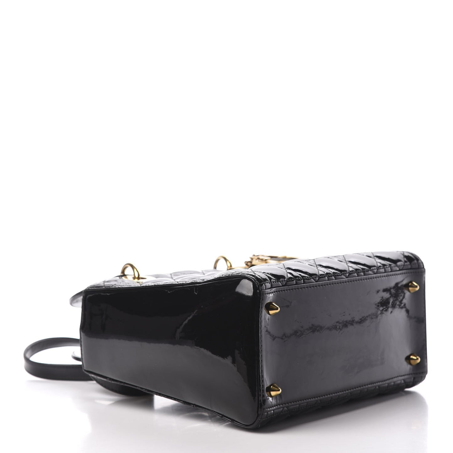 Patent Cannage Medium Lady Dior Black