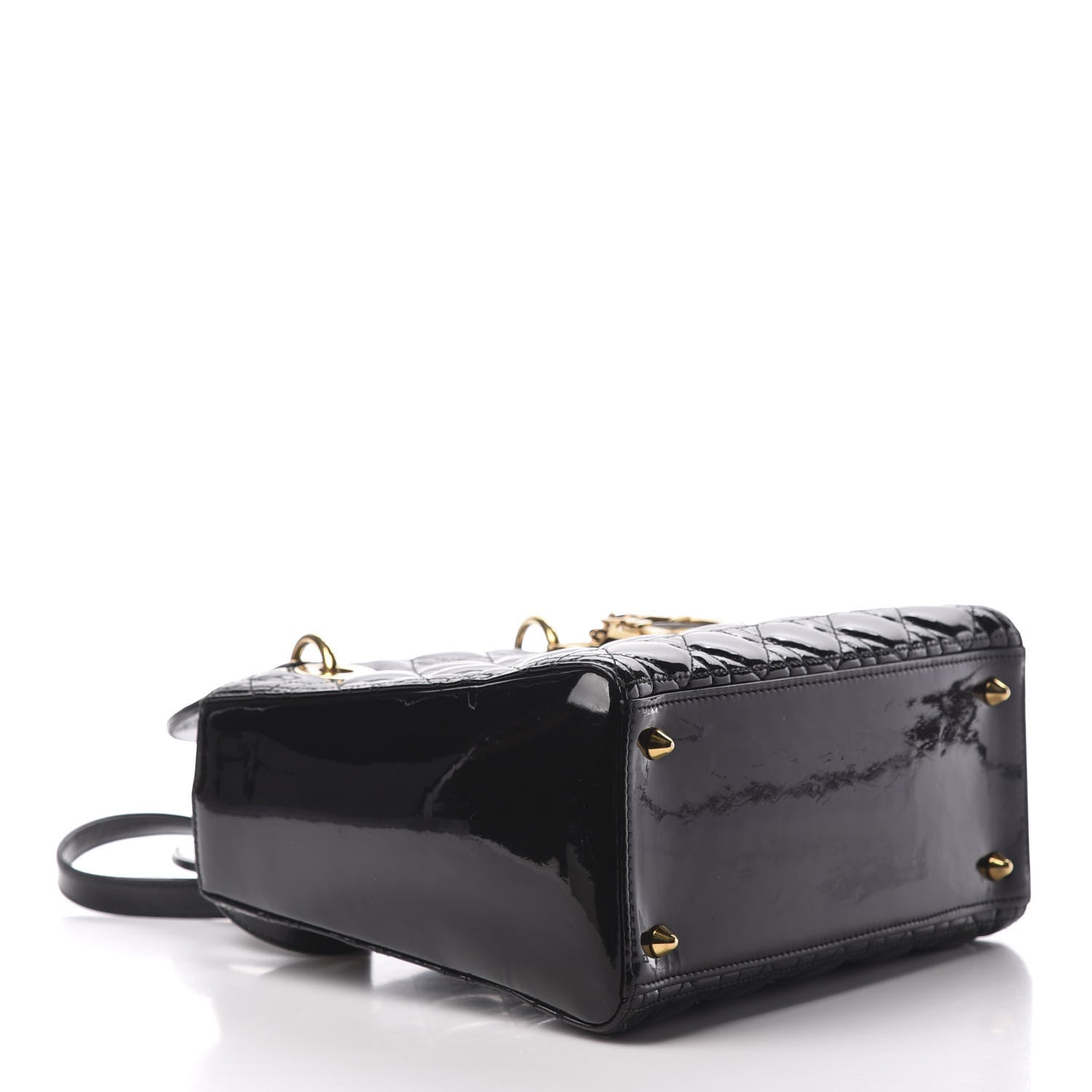 Christian Dior Patent Cannage Medium Lady Dior Black 4 of 8