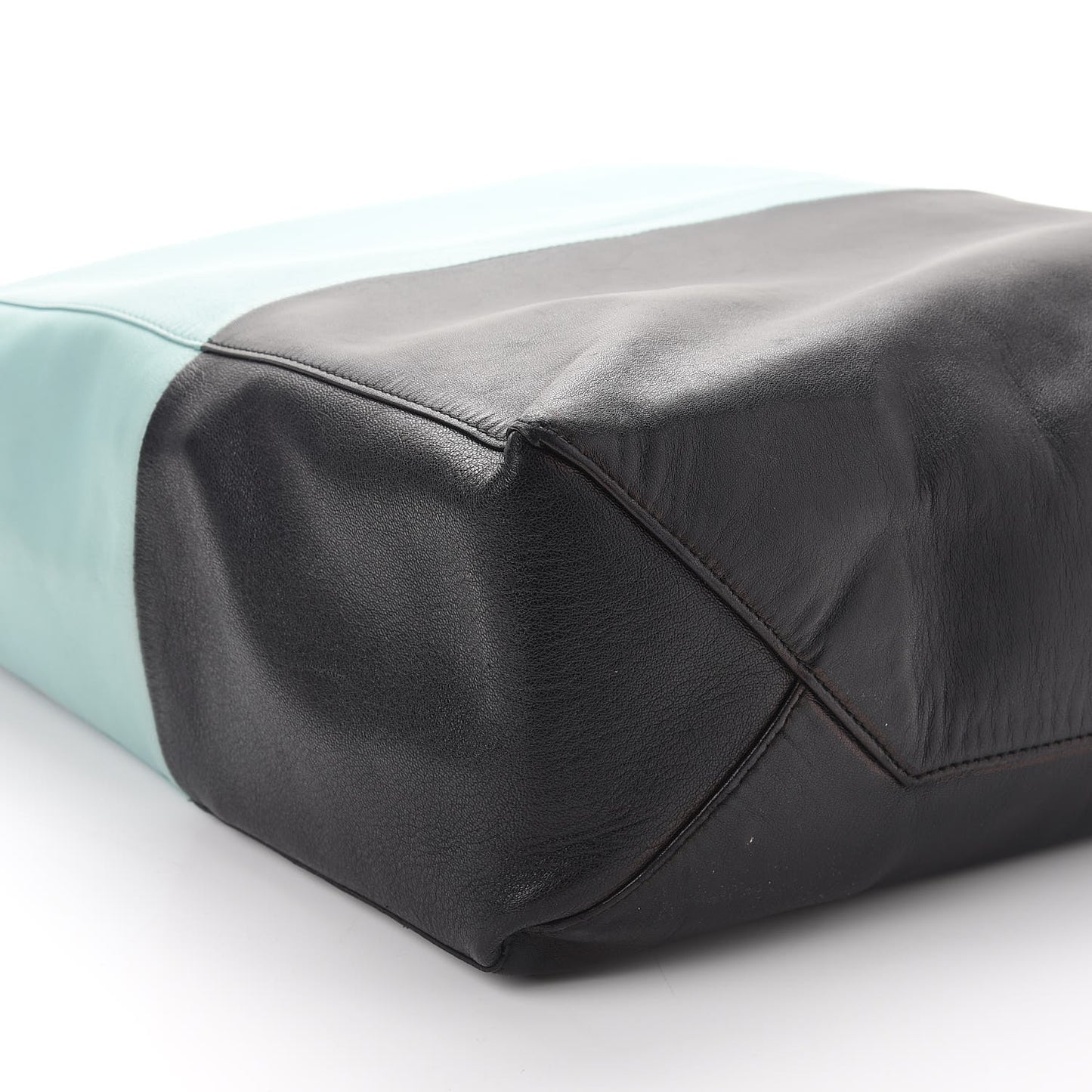 Lambskin Vertical Bi-Cabas Blue Black