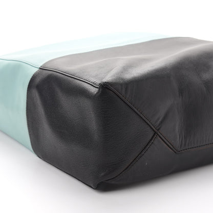 Celine Lambskin Vertical Bi-Cabas Blue Black 21 of 21