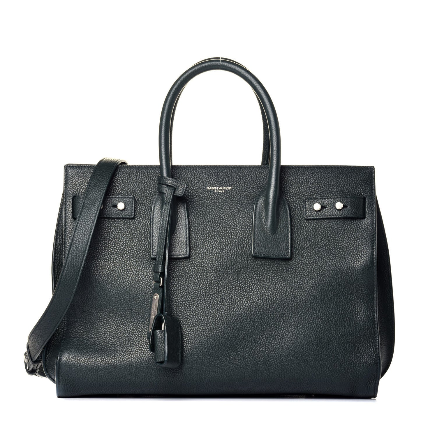 Grained Calfskin Small Supple Sac De Jour Dark Vert