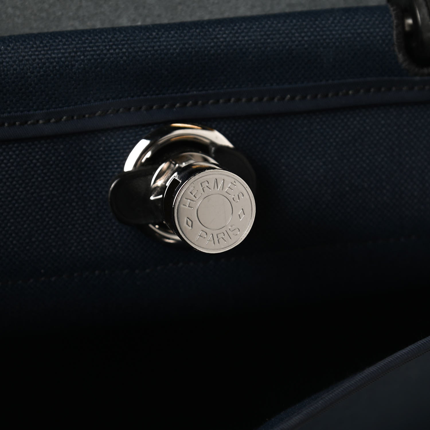 Hermes Military Toile Vache Hunter Herbag Zip PM 31 Black Bleu Indigo 6 of 10