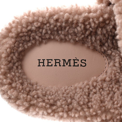 Hermes Woolskin Womens Chypre Sandals 36 Bois De Santal 7 of 8