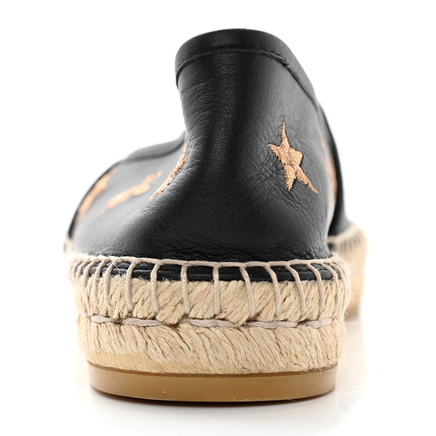 Gucci Calfskin Bee Star Embroidered Espadrilles 38 Black 10 of 13