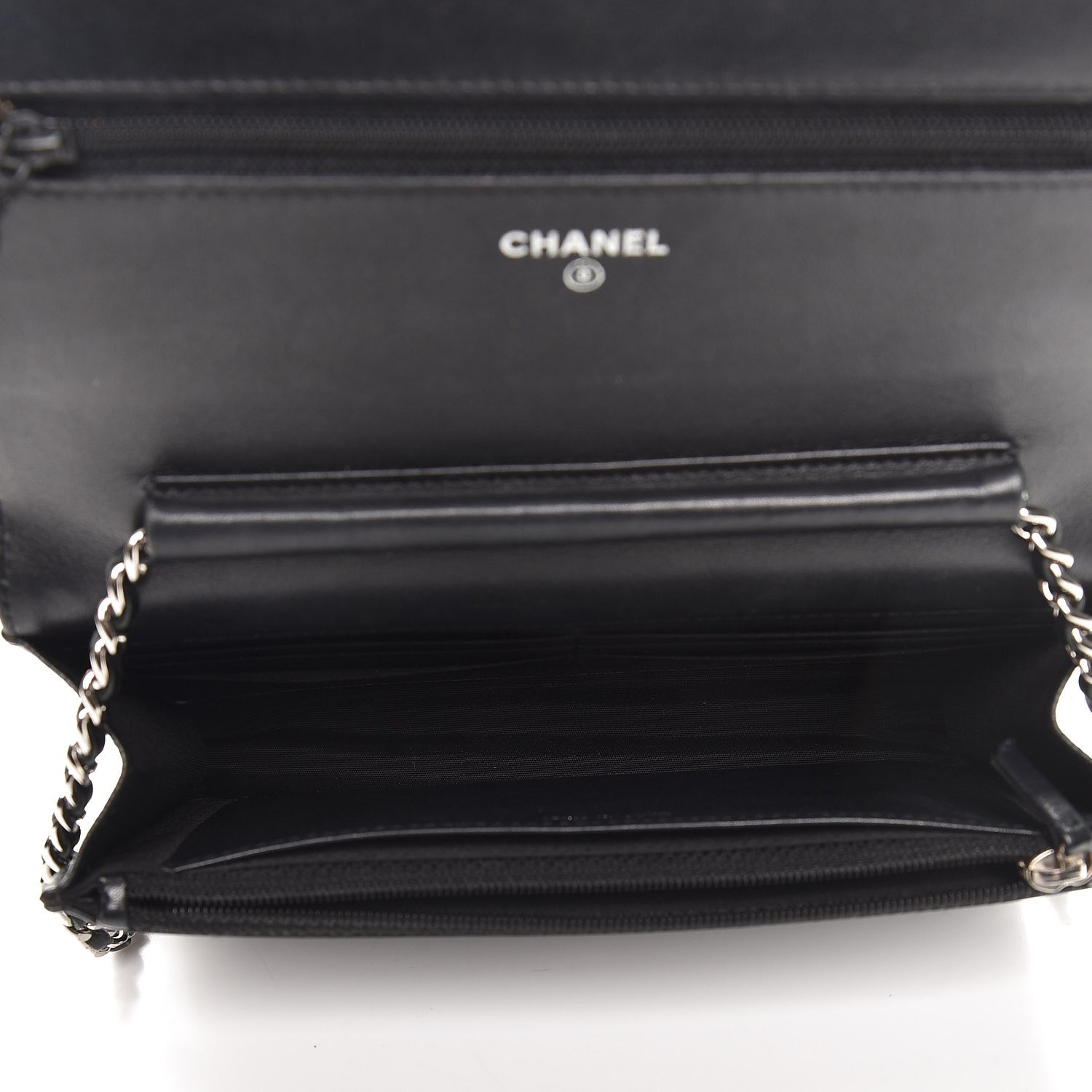 Chanel Caviar Sevruga Wallet On Chain WOC Black 5 of 12