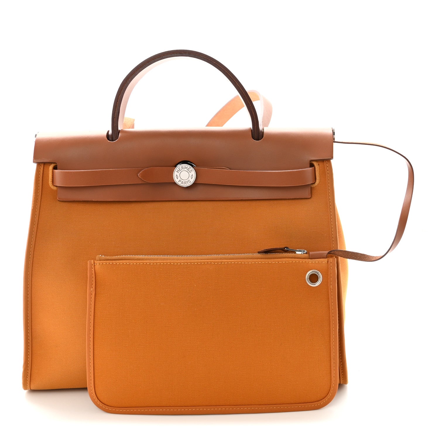 Hermes Toile Vache Hunter Herbag Zip 31 PM Jaune D'Or 3 of 11