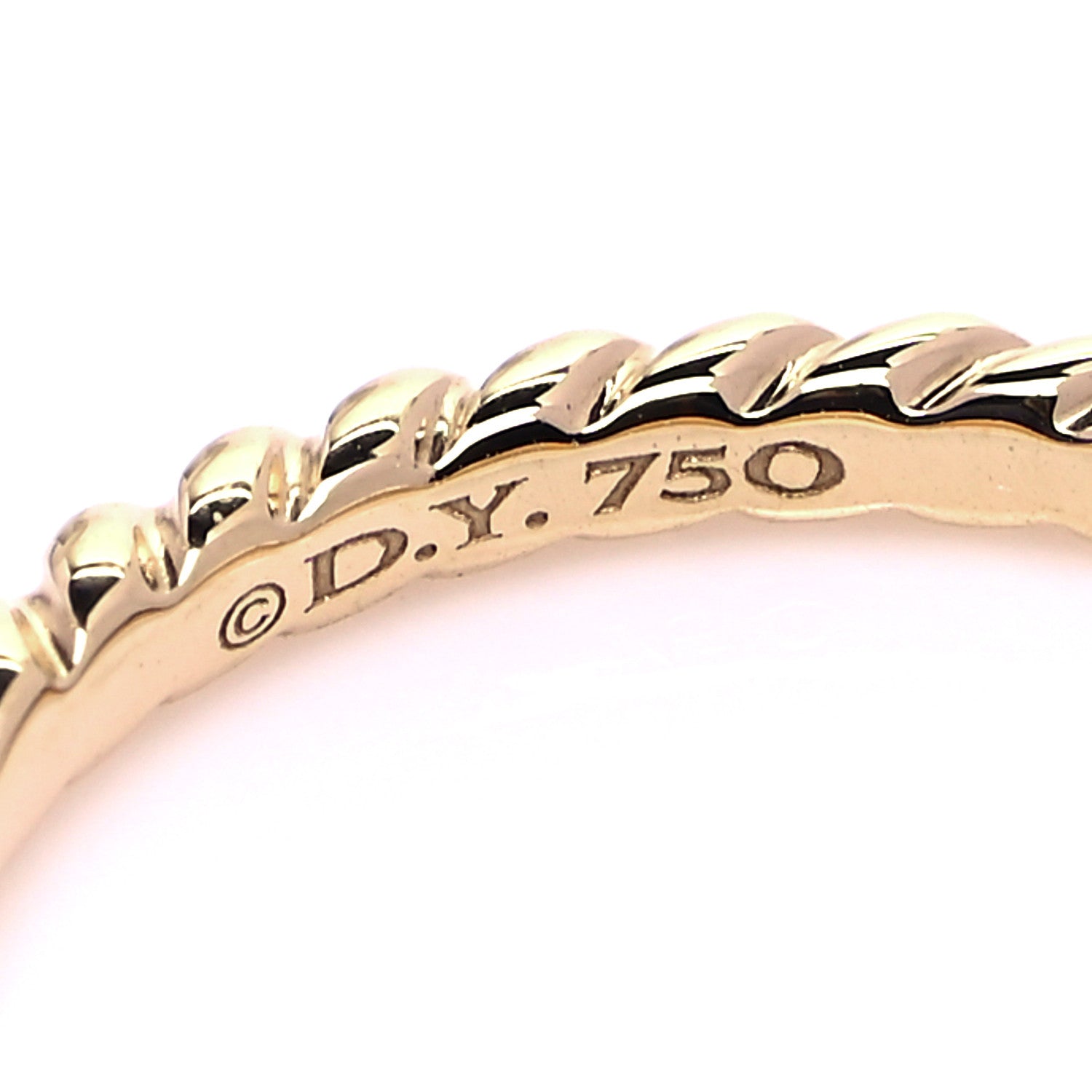 David Yurman 18K Rose Gold 2mm Cable Classics Band Ring 50 5.5 4 of 5