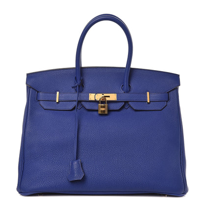Hermes Togo Birkin 35 Bleu Electrique 1 of 32