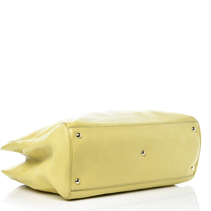 Gucci Calfskin Large Bamboo Shopper Tote Citrus 4 of 15