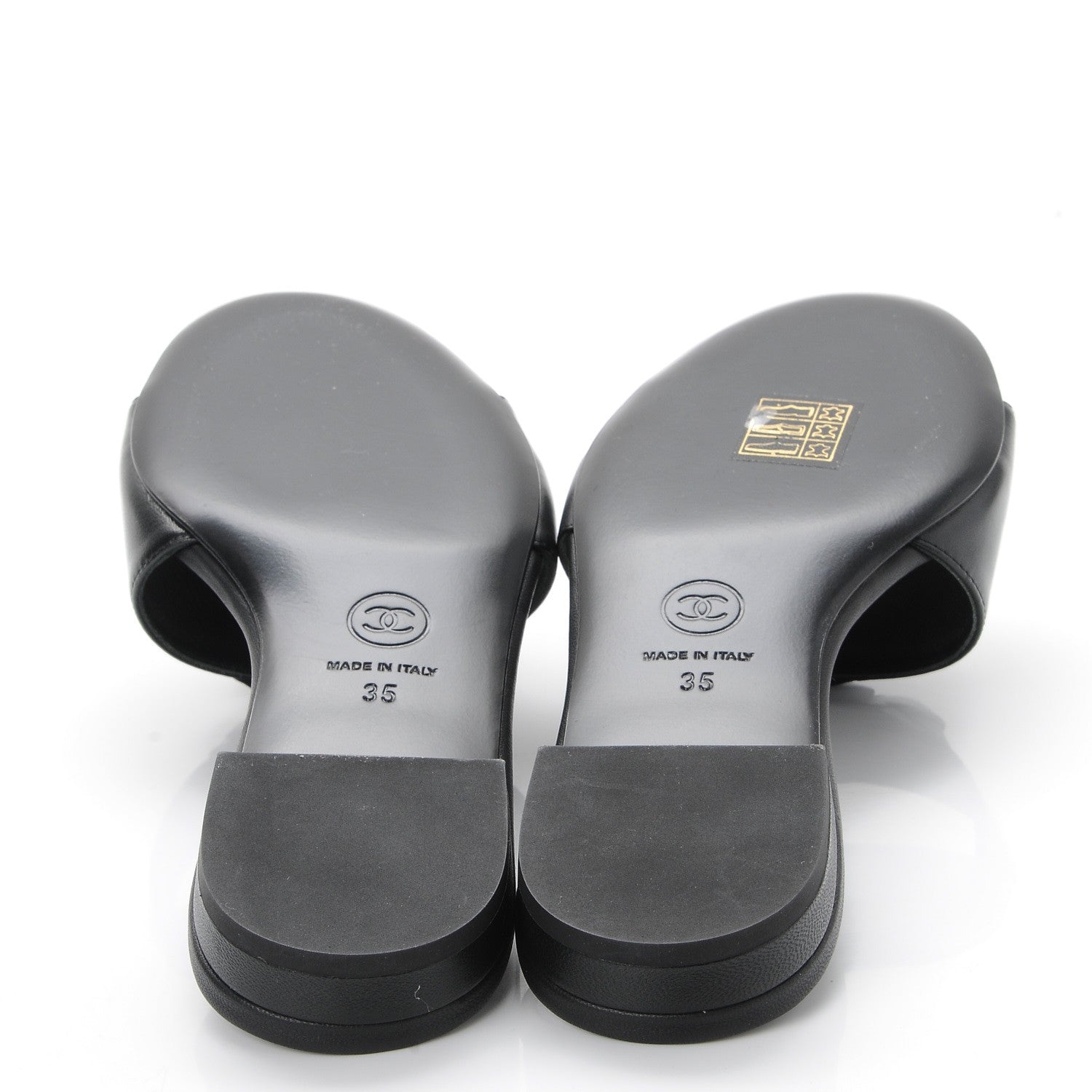 Chanel Lambskin Camellia Pearl Slides 35 Black 5 of 9