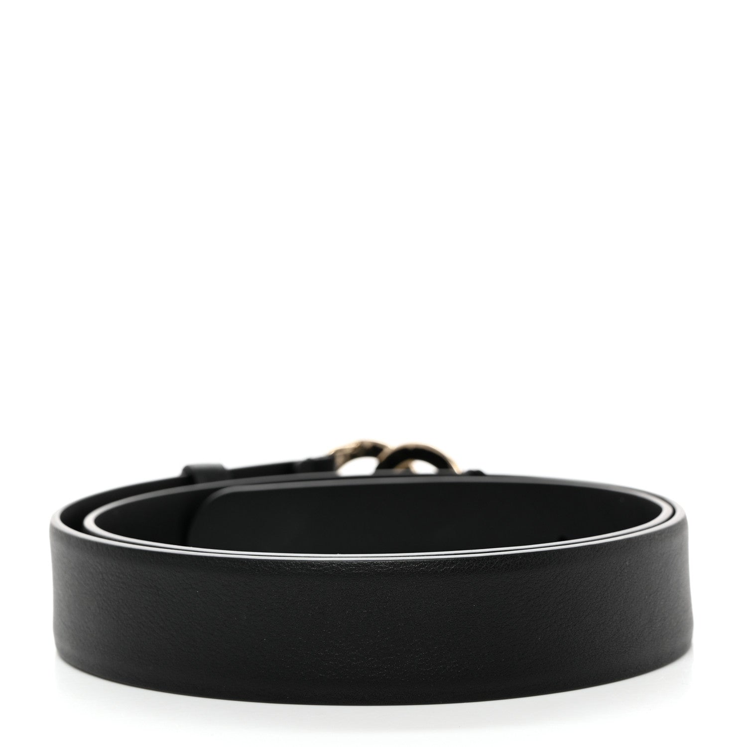 Chanel Calfskin Crystal CC Belt 80/32 Black 2 of 8