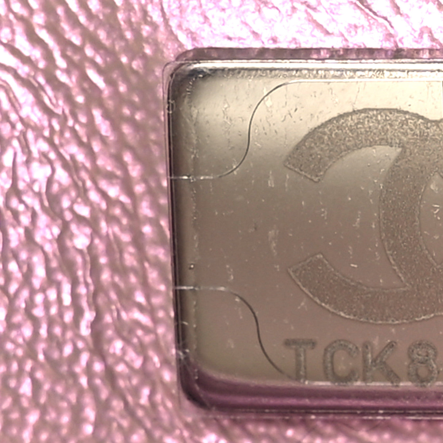 Chanel Iridescent Calfskin Quilted Mini Rectangular Flap Pink 9 of 10