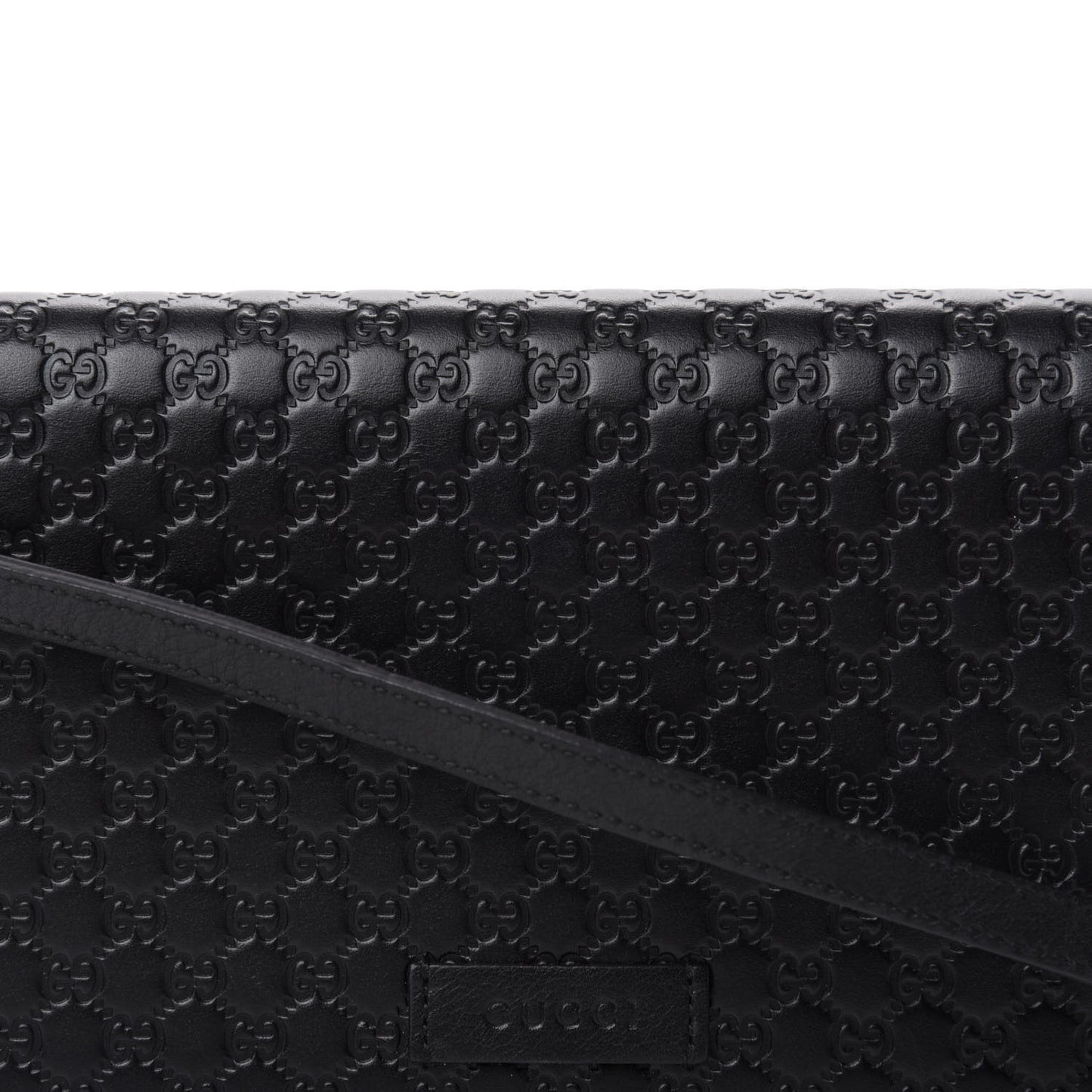 Microguccissima Crossbody Wallet Black