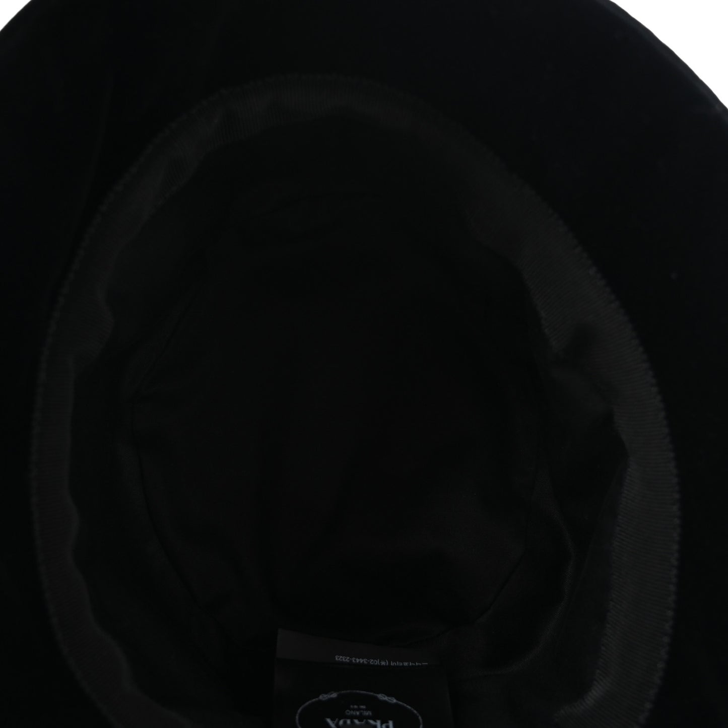 Velvet Triangle Womens Bucket Hat S Black