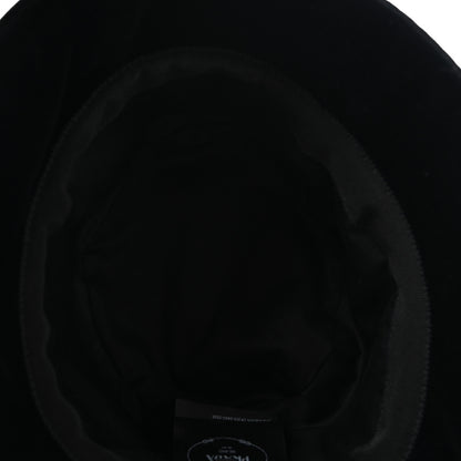 Prada Velvet Triangle Womens Bucket Hat S Black 7 of 10