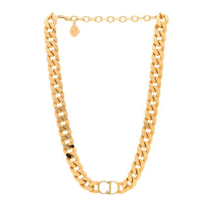 Christian Dior Metal CD Choker Necklace Gold 3 of 6