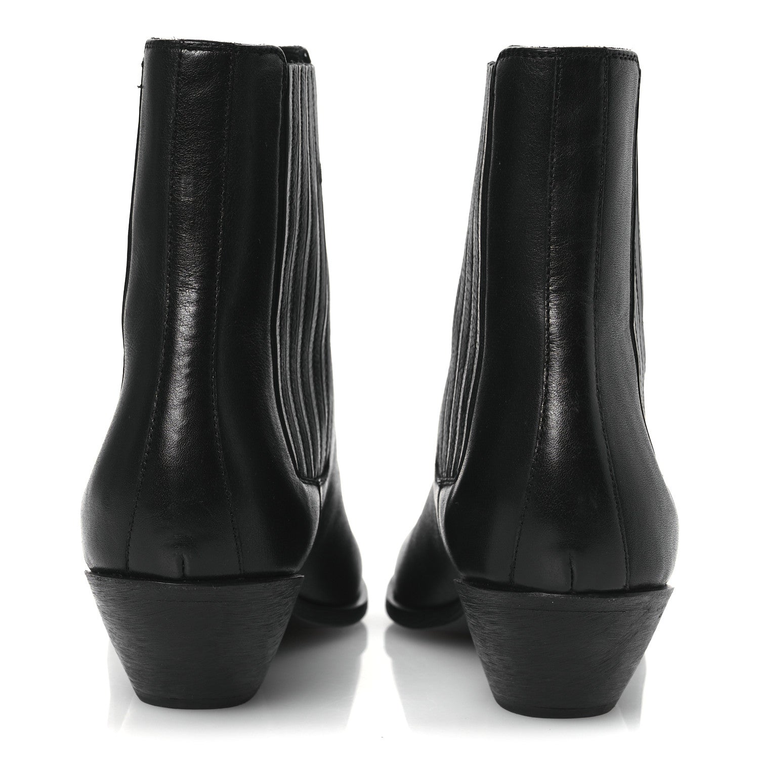 Saint Laurent Calfskin Brit Souple Ankle Boots 37.5 Black 6 of 11