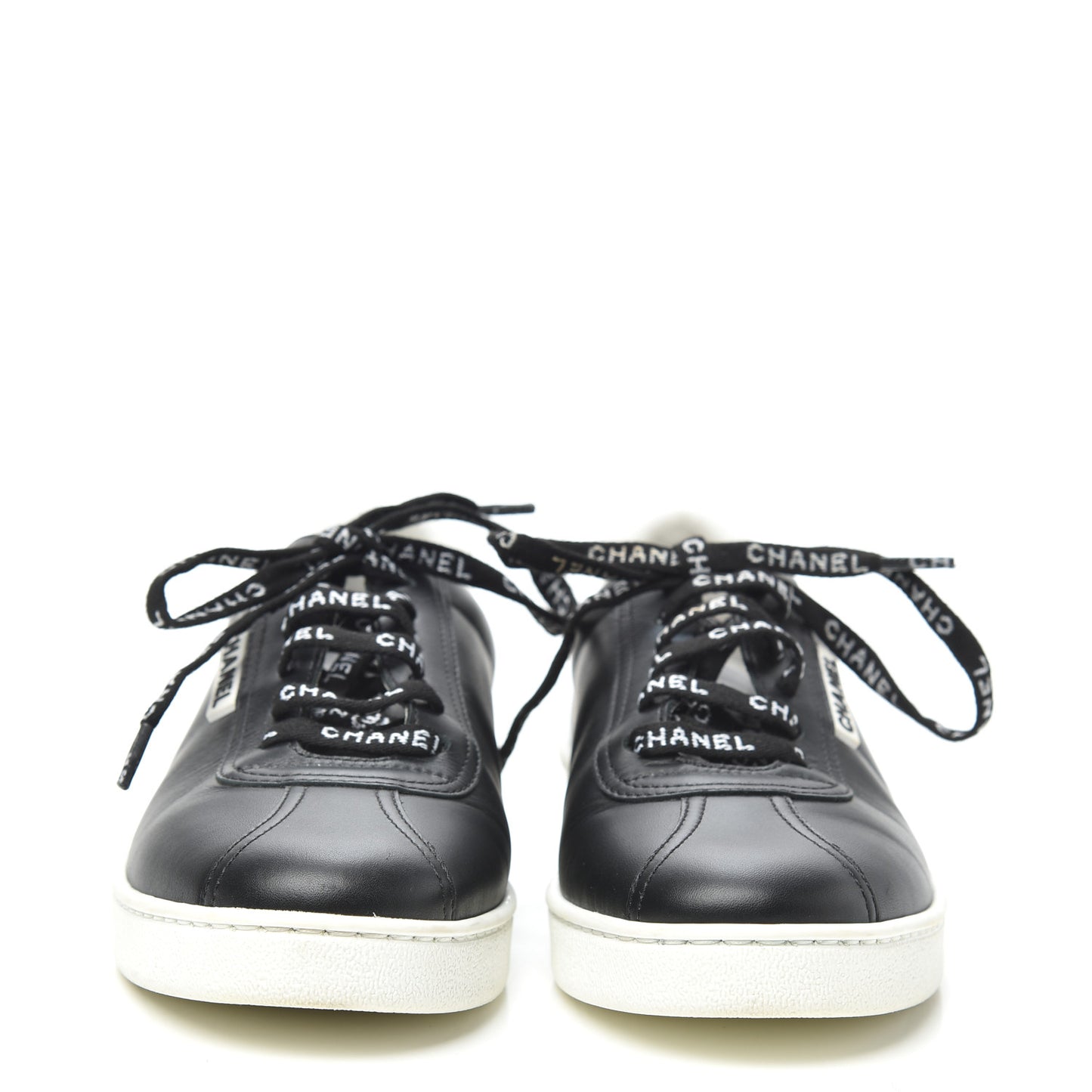 Calfskin CC Womens Sneakers 37 Black