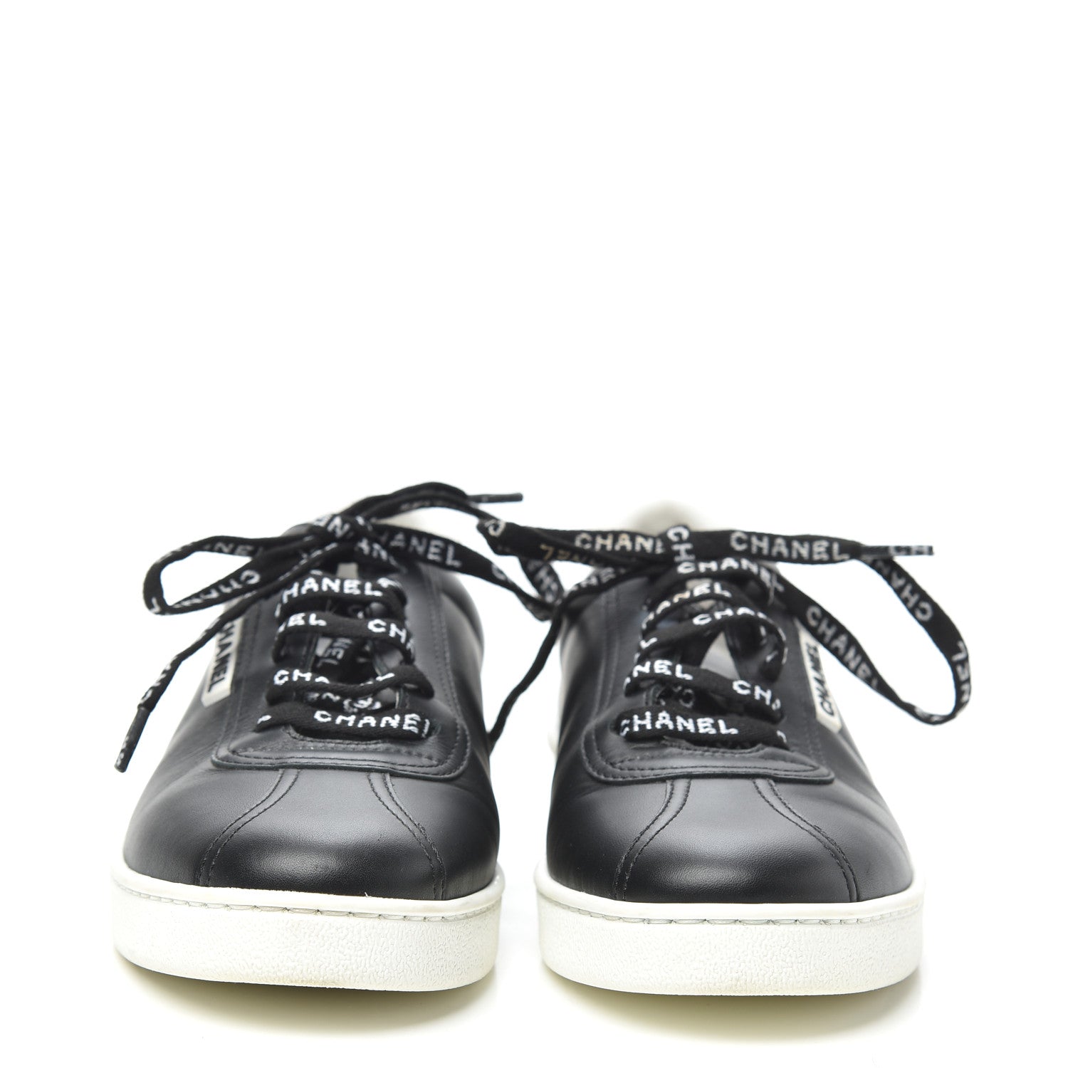 Chanel Calfskin CC Womens Sneakers 37 Black 2 of 7