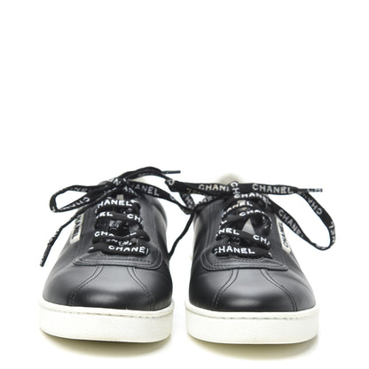 Chanel Calfskin CC Womens Sneakers 37 Black 2 of 7