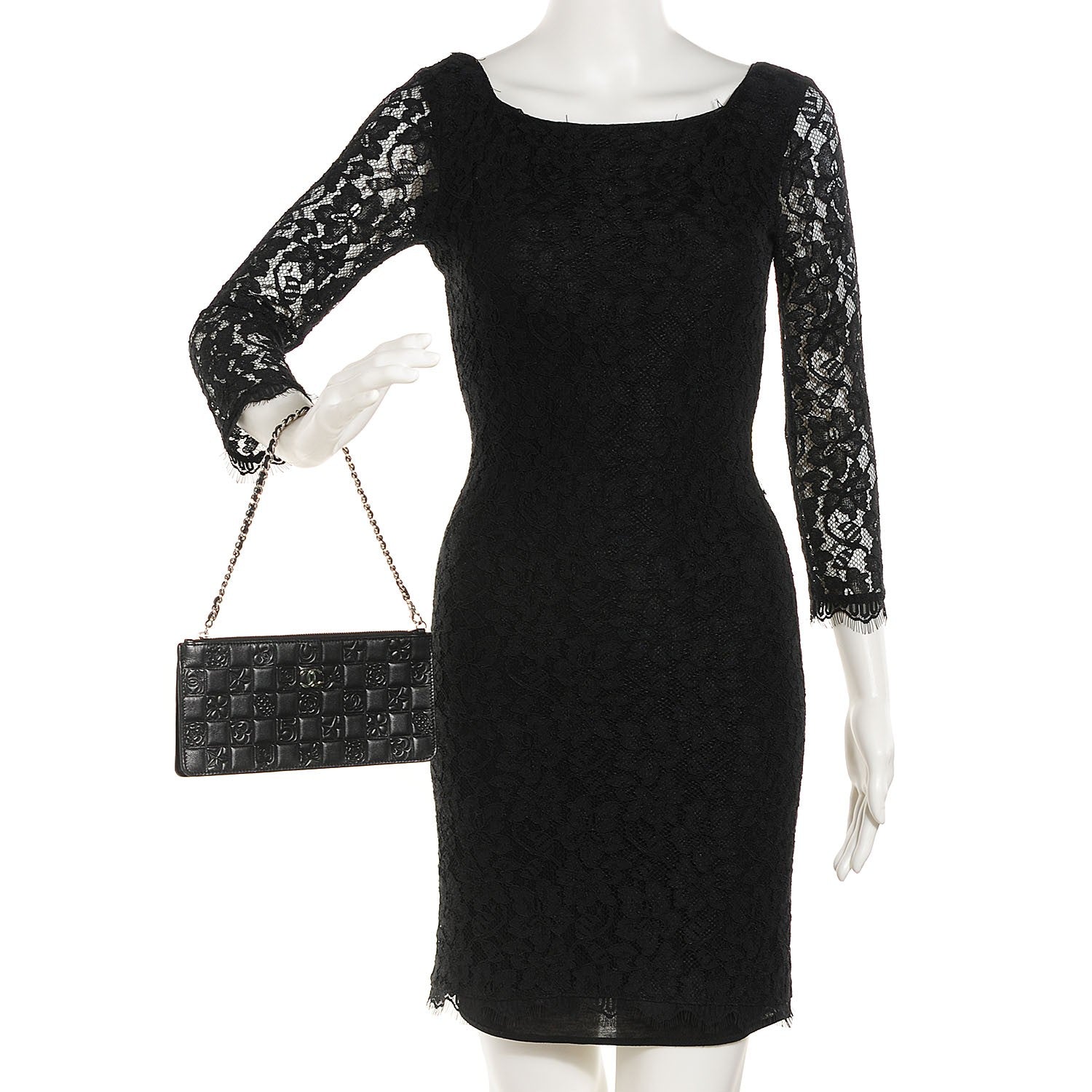 Chanel Lambskin Precious Symbols Pochette Black 2 of 7
