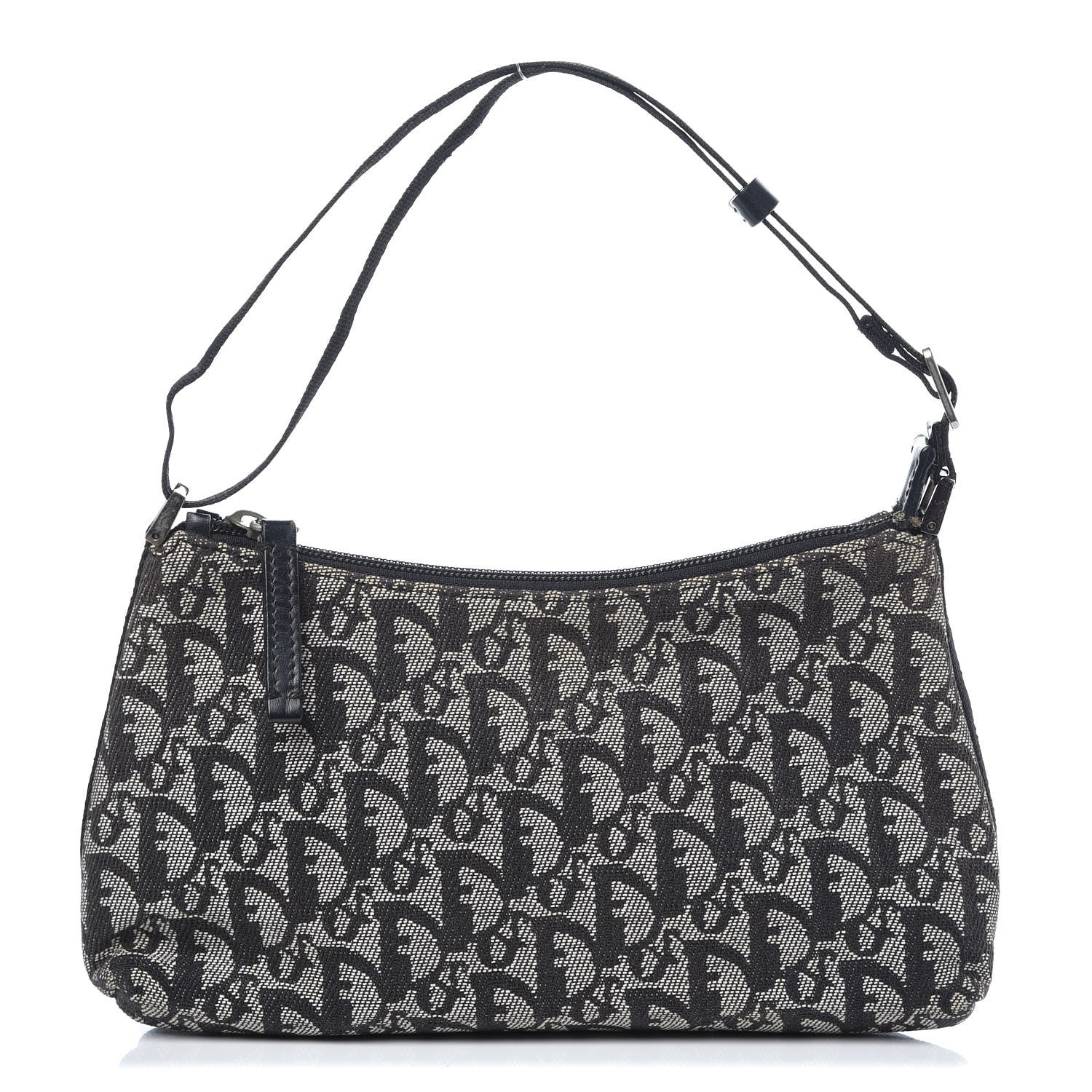 Christian Dior Monogram Shoulder Bag Pochette Black 1 of 8