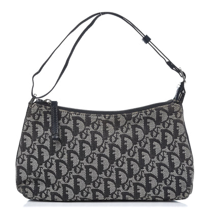 Christian Dior Monogram Shoulder Bag Pochette Black 1 of 8