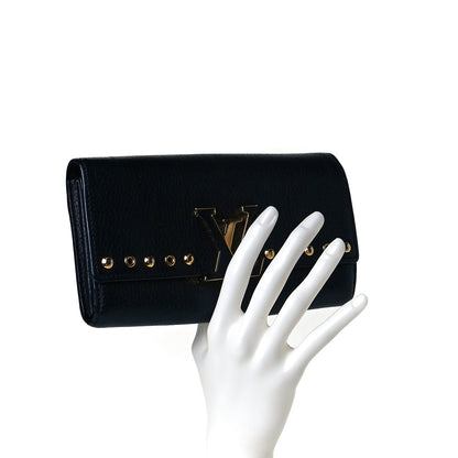 Louis Vuitton Taurillon Capucines Studded Wallet Black 8 of 8