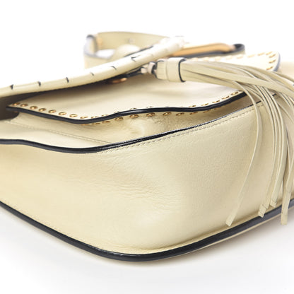 Chloe Calfskin Small Hudson Shoulder Bag Lace White 7 of 8