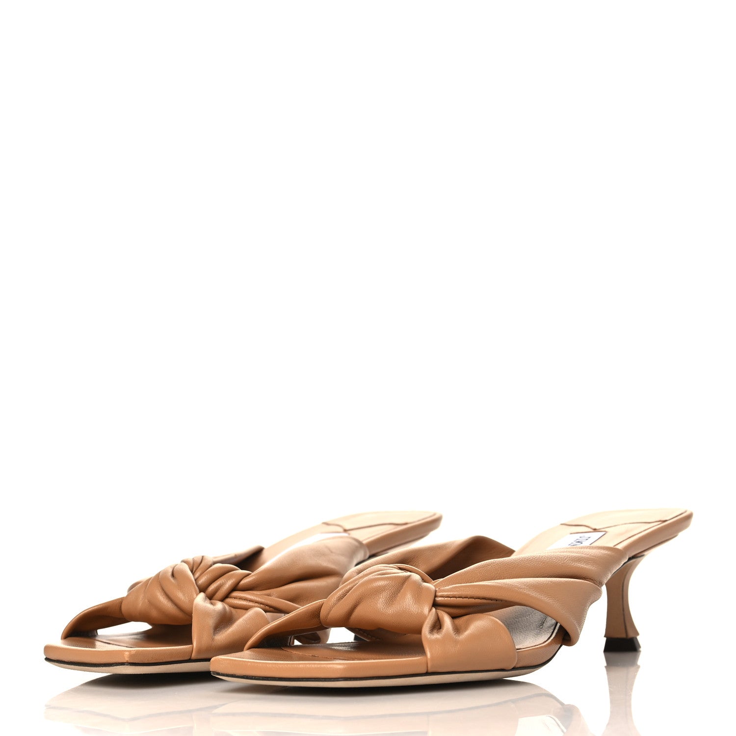 Jimmy Choo Nappa Avenue 50 Mules 39.5 Caramel 3 of 7