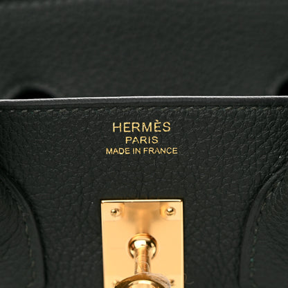 Hermes Togo Birkin 25 Vert Fonce 5 of 10