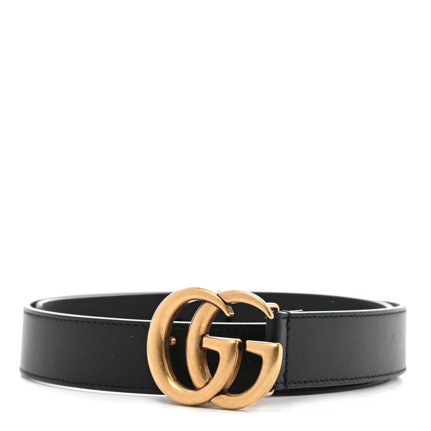 Gucci Calfskin Double G 30mm Belt 80 32 Black 1 of 6