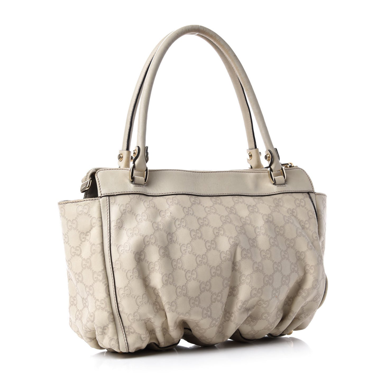 Guccissima D Gold Tote Off White