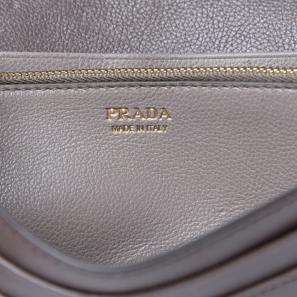 Prada Glace Infilature Flap Wallet Argilla Pomice 7 of 15