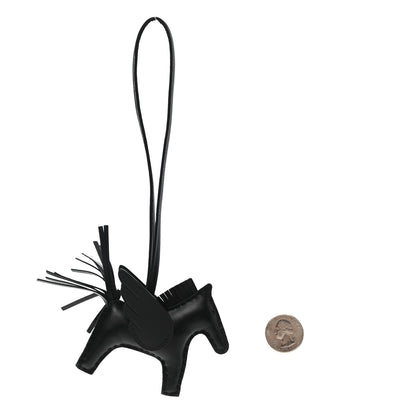 Hermes Milo Lambskin Grigri Rodeo Pegase Horse Bag Charm PM So Black 2 of 5