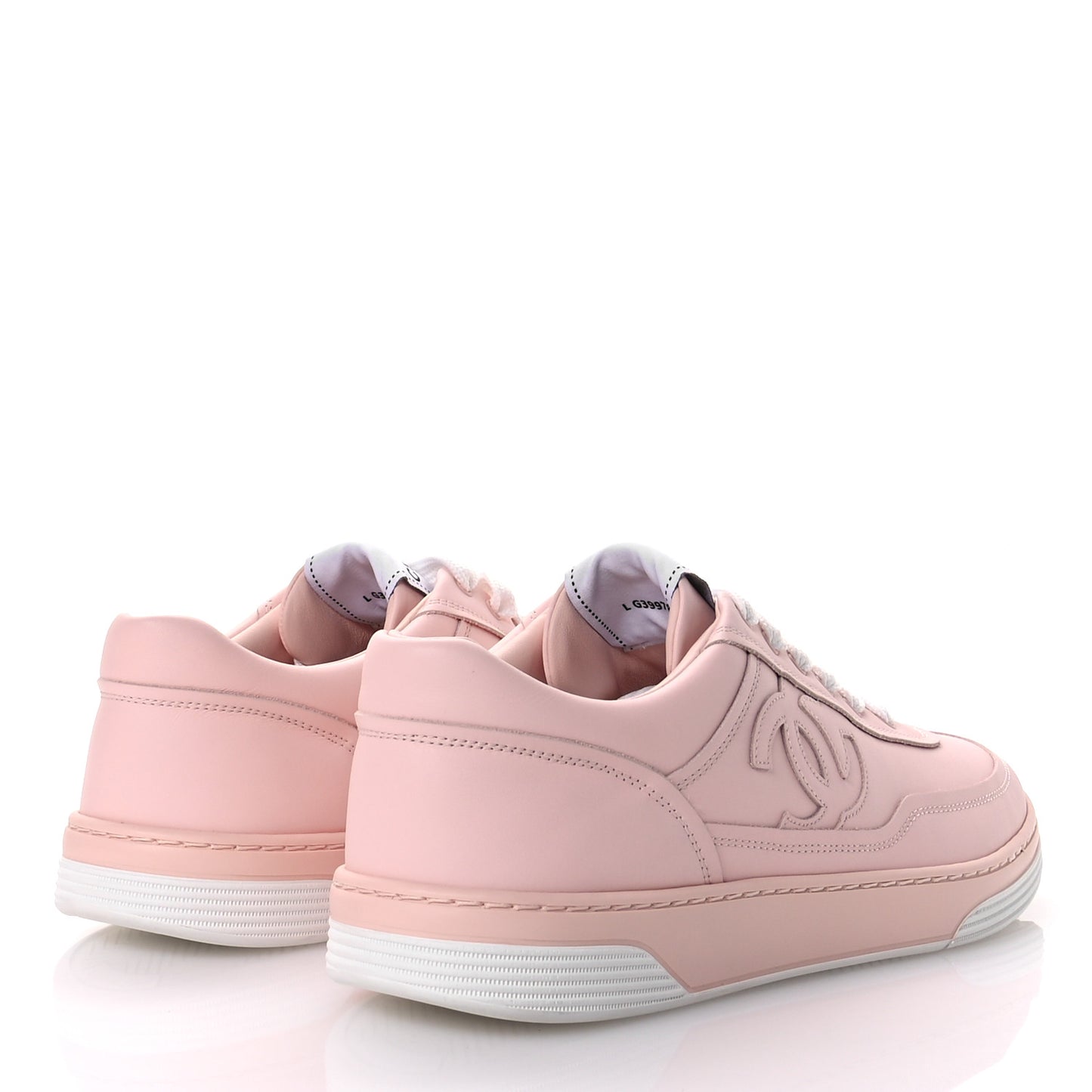 Calfskin CC Womens Sneakers 41 Light Pink