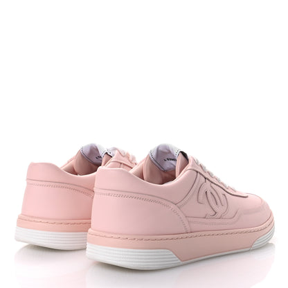 Chanel Calfskin CC Womens Sneakers 41 Light Pink 5 of 9