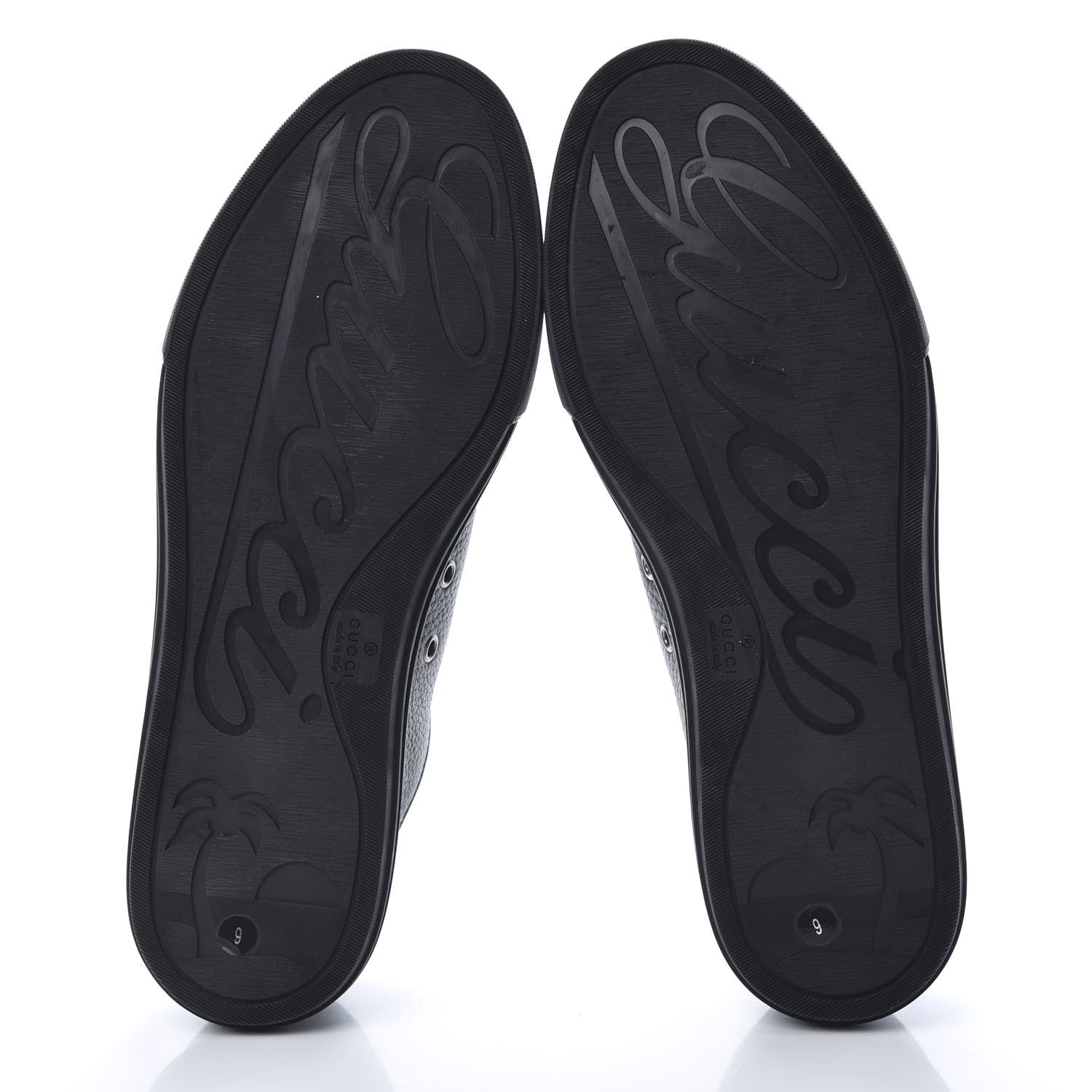 Gucci Nappa Mens Low Top Sneakers 9 Black 5 of 9