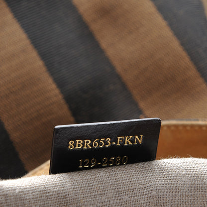 Fendi Pequin Cuoio Vegetale Large Hobo Tobacco Rosso Black 7 of 7