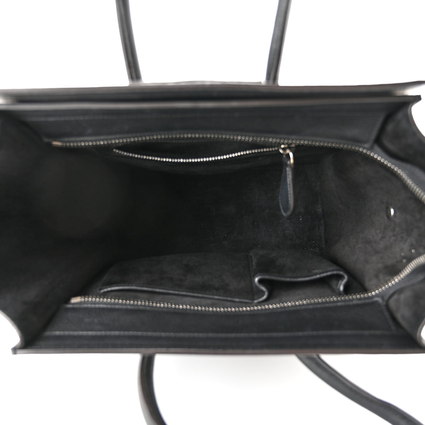 Drummed Calfskin Micro Luggage Black
