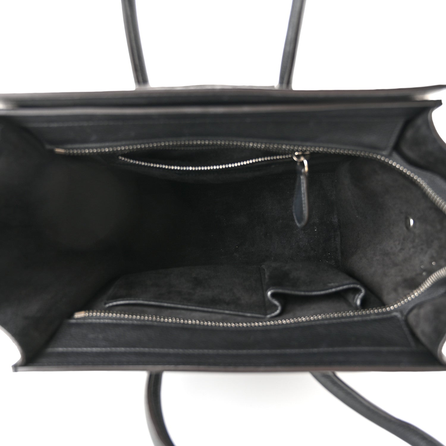 Celine Drummed Calfskin Micro Luggage Black 5 of 10