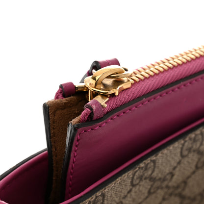 Gucci GG Supreme Monogram Medium Zippered Bucket Tote Beige Hibiscus Red New Rosette 12 of 12